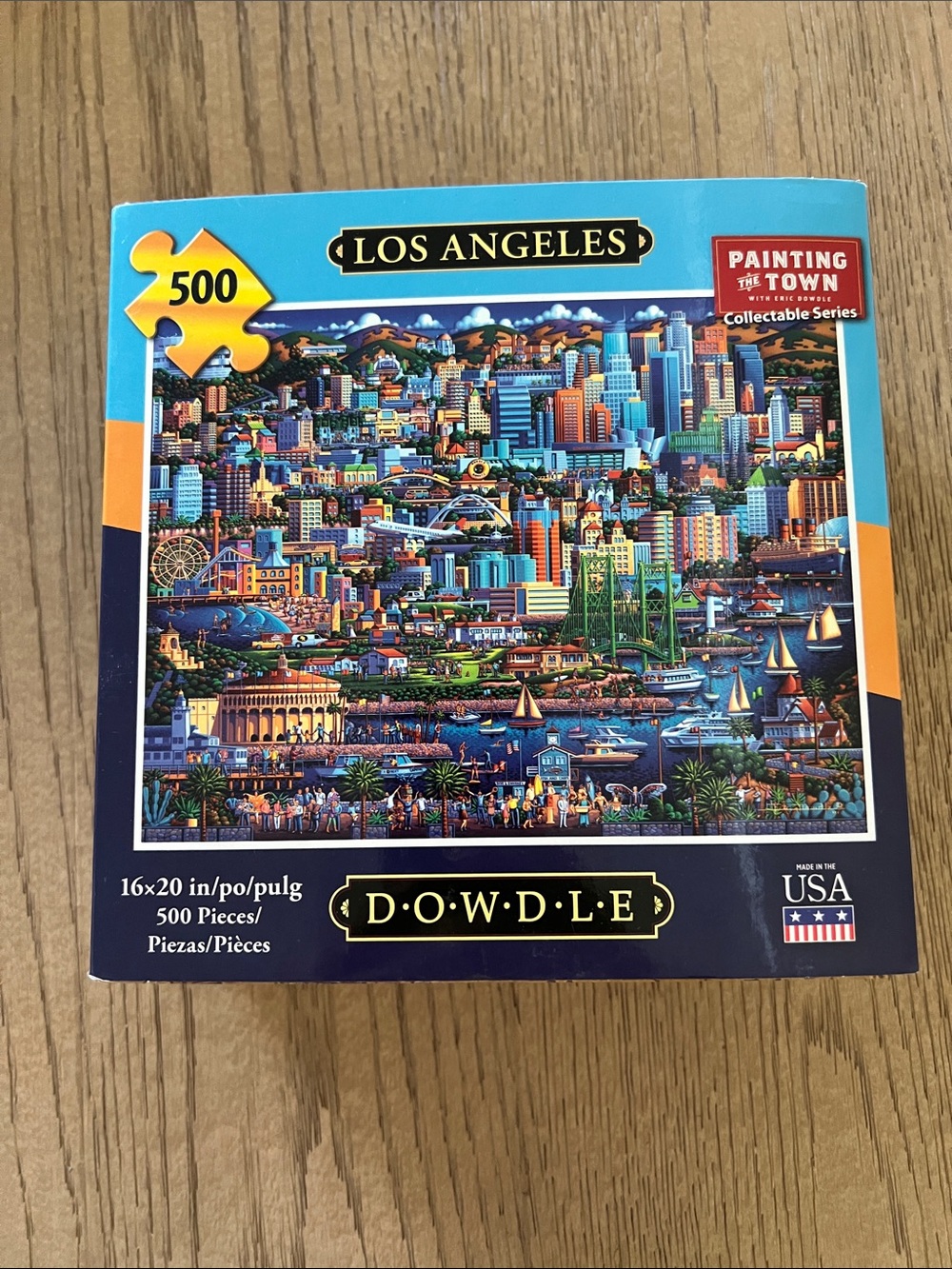 Dowdle Los Angeles 500-Piece Jigsaw Puzzle – Blue Box Artwork